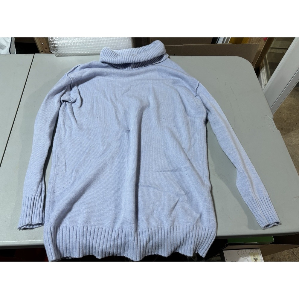 Athleta Sweater Womens S Blue Cashmere Blend Turtleneck‎ Long Sleeve Pullover